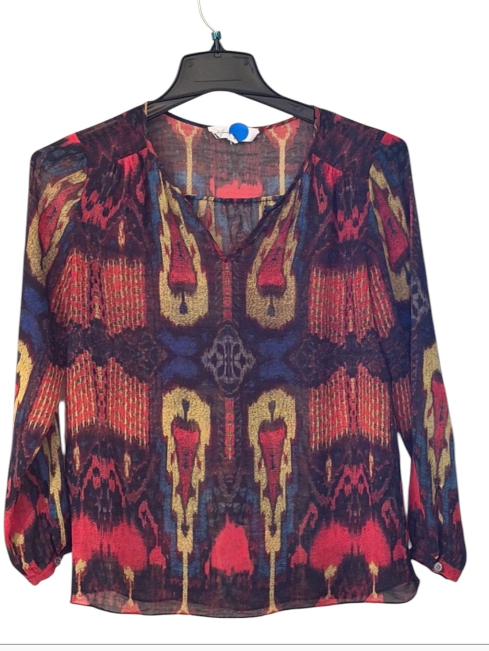Two by Vince Camuto Long Sleeve Abstract & Geometric Multi Colored Print. Sz XS